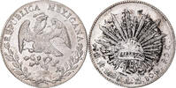 Mexiko 8 Reales Mexico City, Chinese Ink, Silber, SS+ -