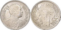 Thailand 1 Salung, 1/4 Baht 2468 (1925) Rama VI, Silber, VZ