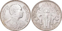 Thailand Baht 2459 (1916) Rama VI, Silber, VZ+