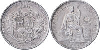 Peru 1 Sol Lima, Silber, VZ -