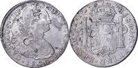 Peru 8 Reales Carlos IV, Lima, Chopmarked, Silber, S+ -