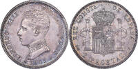 Spanien 2 Pesetas Alfonso XIII, Madrid, Silber, VZ+ -