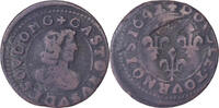 Fürstentum Dombes Double Tournois Gaston d'Orléans, Trévoux, Kupfer -