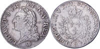 Frankreich Écu à la vieille tête Louis XV, Perpignan, Silber, S+ -