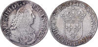 Frankreich Écu à la cravate Louis XIV, Bayonne, Silber, S+ -