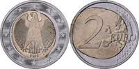 Deutschland 2 Euro error misaligned core, Hamburg, Bi-Metallic, VZ+ -