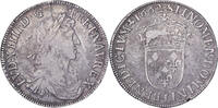 Frankreich 1/2 Écu, portrait apollinien Louis XIV, Bayonne, Silber, S+ -