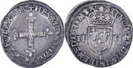 Frankreich 1/4 Ecu Henri III, Bayonne, Silber, S+, Gadoury:494A -