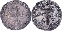 Frankreich 1/4 Écu de Navarre Henri IV, Saint-Palais, Silber, S+ -