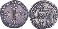 Frankreich 1/4 Écu de Navarre Henri IV, Saint-Palais, Silber, S+ -