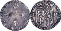 Frankreich 1/4 Écu de Navarre Henri IV, Saint-Palais, Silber -