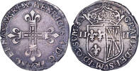 Frankreich 1/4 Écu de Navarre Henri IV, Saint-Palais, Silber, SS -