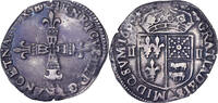 Frankreich 1/4 Ecu de Béarn Henri IV, 1605, Morlaas, Silber, SS, Gadoury:603 -