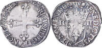 Frankreich 1/4 Ecu Henri III, Nantes, Silber, S+, Gadoury:494 -