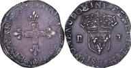 Frankreich 1/4 Ecu Henri IV, La Rochelle, Silber, SS, Gadoury:597 -