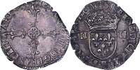 Frankreich 1/4 Ecu Henri IV, Angers, Silber, SS+, Gadoury:597 -