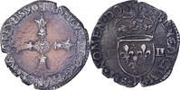 Frankreich 1/4 Ecu Henri IV, La Rochelle, Silber, S+, Gadoury:597 -