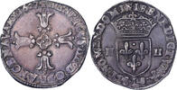 Frankreich 1/4 Ecu Henri IV, Bayonne, Silber, SS, Gadoury:597 -
