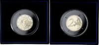 Frankreich 2 Euro François Mitterrand, PP, MDP, Bi-Metallic, STGL -