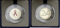Frankreich 2 Euro World AIDS Day, Proof, Colorized, MDP, Bi-Metallic -