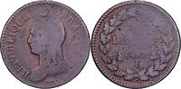 Frankreich 1 Décime Dupré, Limoges, Bronze, S -
