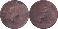 Großbritannien 1/2 Penny George III, Kupfer, SGE+ -