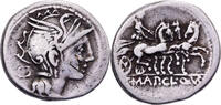 Denarius Claudia, Manlia, Urbina, Rome, Silber, S+, Crawford:299/1b -