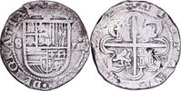 Spanien 8 Reales Philip II, Seville, Silber, SS -