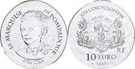 Frankreich 10 Euro Marquise de Pompadour, PP, MDP, Silber, STGL -