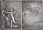 Frankreich Plaquette Exposition universelle de Paris, Silvered bronze -