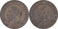 Frankreich 5 Centimes Napoleon III, Rouen, Anchor, Bronze, S+ -