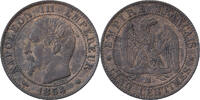 Frankreich 5 Centimes Napoleon III, Marseille, Bronze, SS+, Gadoury:152 -