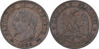 Frankreich 5 Centimes Napoleon III, Rouen, Bronze, SS, Gadoury:152 -