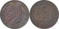Frankreich 5 Centimes Napoleon III, Strasbourg, Bronze, SS, Gadoury:155 -