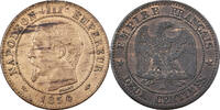 Frankreich 2 Centimes Napoleon III, Paris, Bronze, VZ+, Gadoury:103 -