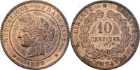 Frankreich 10 Centimes Cérès, Paris, Bronze, VZ+, Gadoury:265a -
