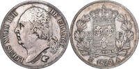 Frankreich 2 Francs Louis XVIII, Paris, Silber, SS+, Gadoury:513 -