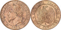 Frankreich 5 Centimes Napoleon III, Paris, Kupfer, VZ+, Gadoury:155 -