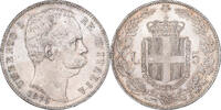 Kingdom of Italy 5 Lire Umberto I, Rome, Silber, VZ+ -
