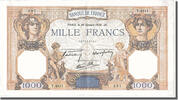 Frankreich 500 Francs Geldschein, 1 000 F 1927-1940 ''Cérès et Mercure'' -