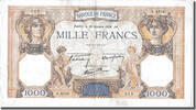 Frankreich 500 Francs Geldschein, 1 000 F 1927-1940 ''Cérès et Mercure'' -