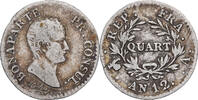 Frankreich Quart Napoléon Bonaparte, Paris, Silber, S, Gadoury:346 -