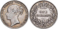 Großbritannien 1 Shilling Victoria, London, Silber, SS -