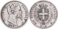 Kingdom of Sardinia 1 Lira Regie Province dell'Emilia, Vittorio Emanuele II -