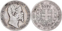 Kingdom of Sardinia 1 Lira Vittorio Emanuele II, Milan, Silber, S+ -