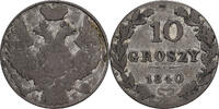 Polen 10 Groszy Nicholas I, Billon, S -