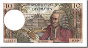 Frankreich 10 Francs Geldschein, 10 F 1963-1973 ''Voltaire'' -