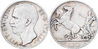 Italien 10 Lire Vittorio Emanuele III, Rome, Silber, S+, KM:68.2 -