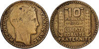 Frankreich 10 Francs Silver Plated Bronze, S+ -