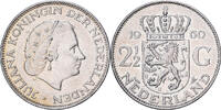 Niederlande 2-1/2 Gulden 1960 Not Applicable Juliana, Silber, SS, KM:185